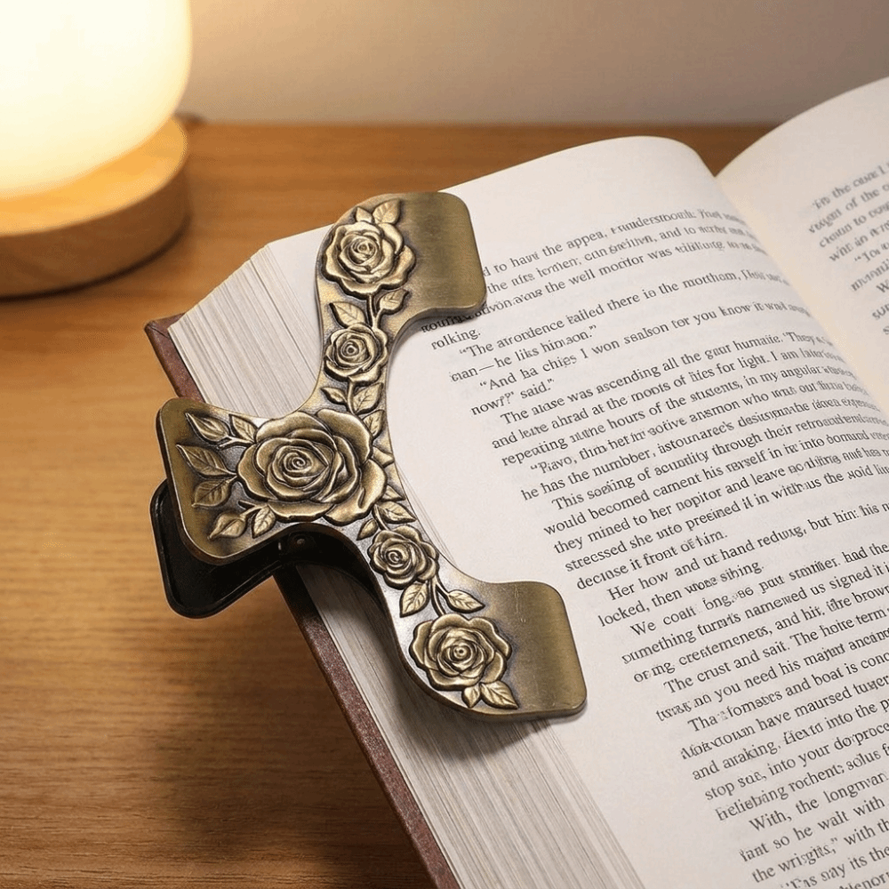 Vintage Carved Metal Book Clip - Stationery Books review and price