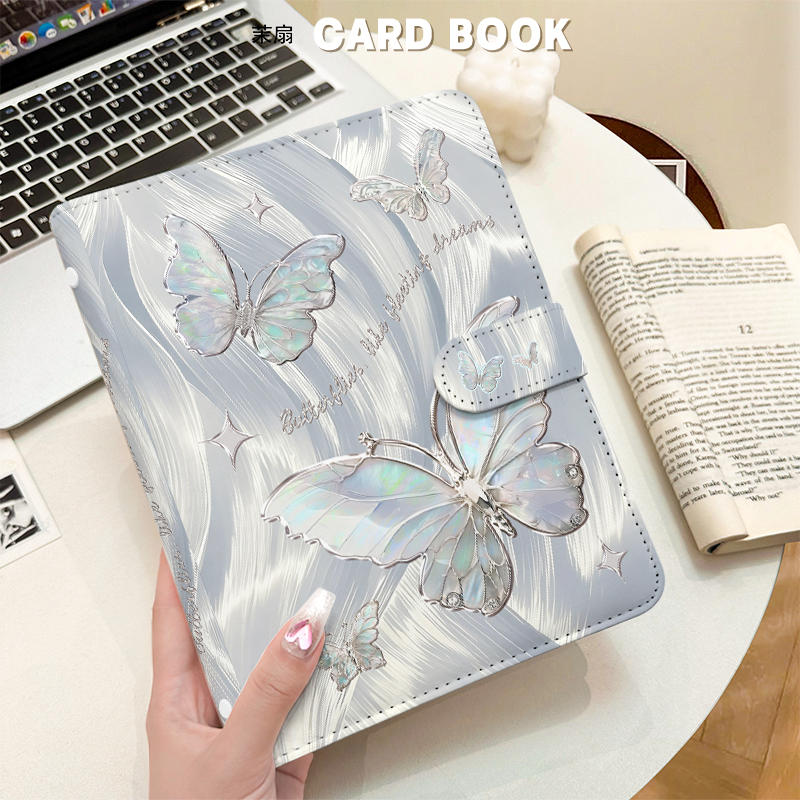 Silver Iridescent Butterfly A5 - Kpop Photo Card Binder 3 Inch review and price