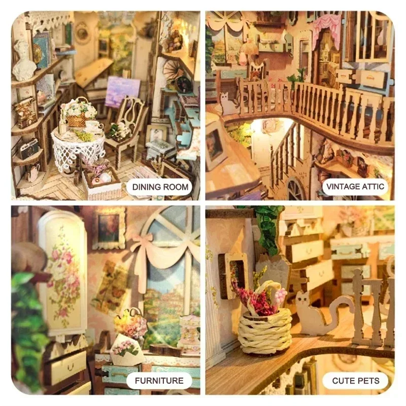 Fairy Tale Town Bookshelf Fore - Diy Wooden Book Nook Kit Shelf Insert review and price